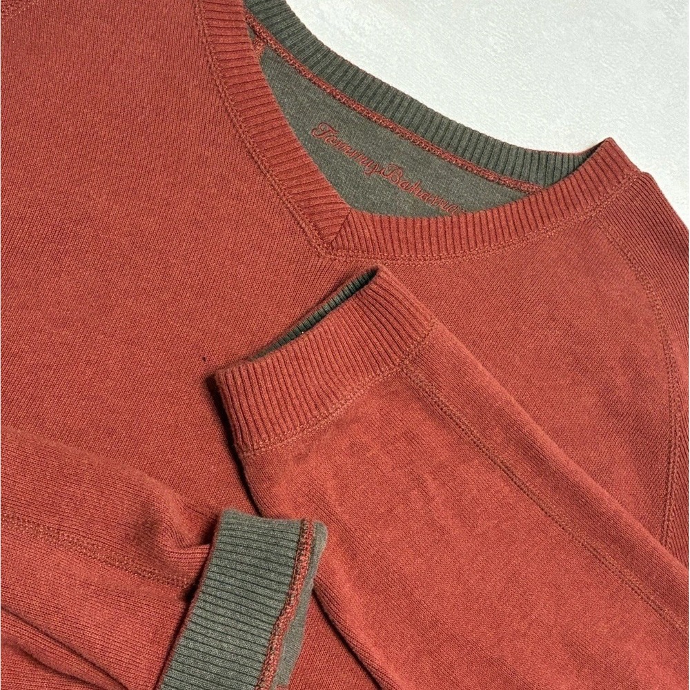 Tommy Bahama Reversible Sweater Red/Green Size Mens XXL Crewneck Pullover